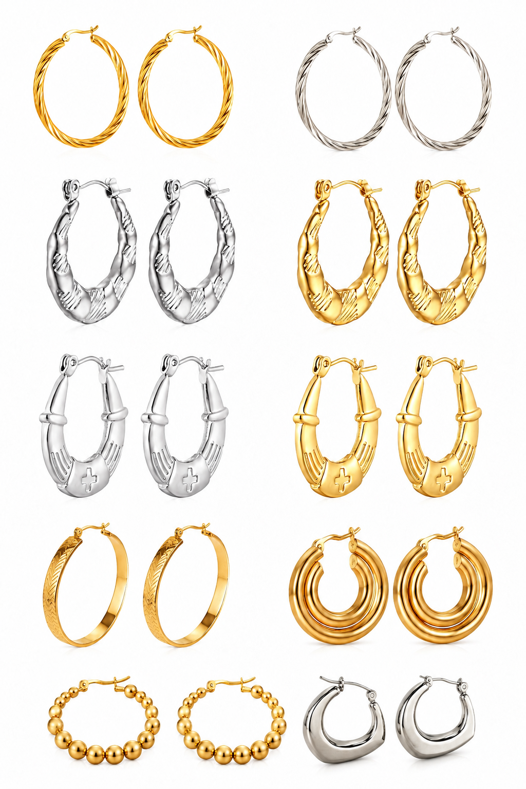 Reminiscence hoops earrings
