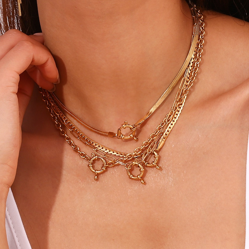 Statement chains necklace