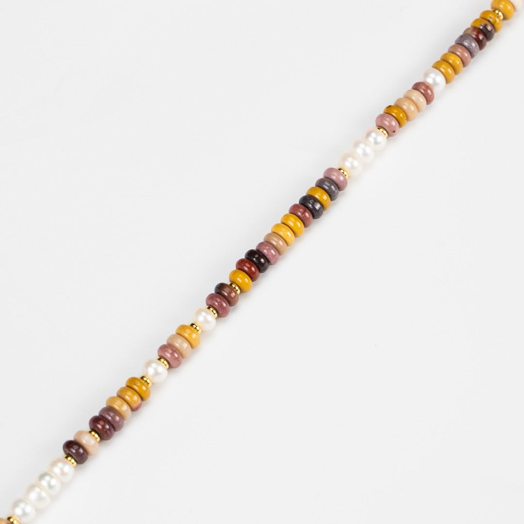 Texas Yolk stone pearl necklace