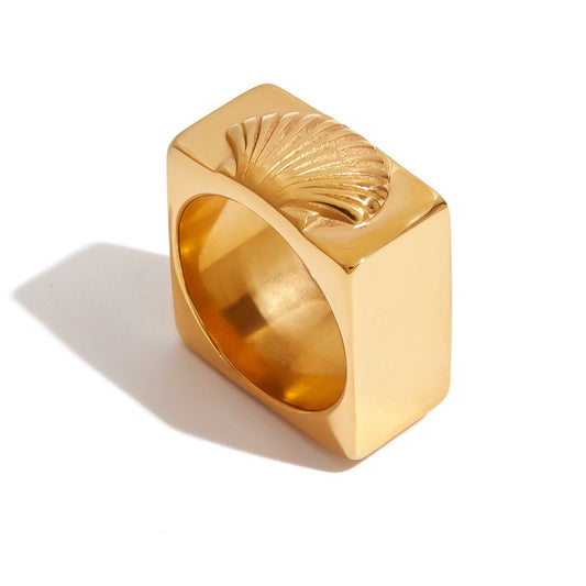 Square shell ring