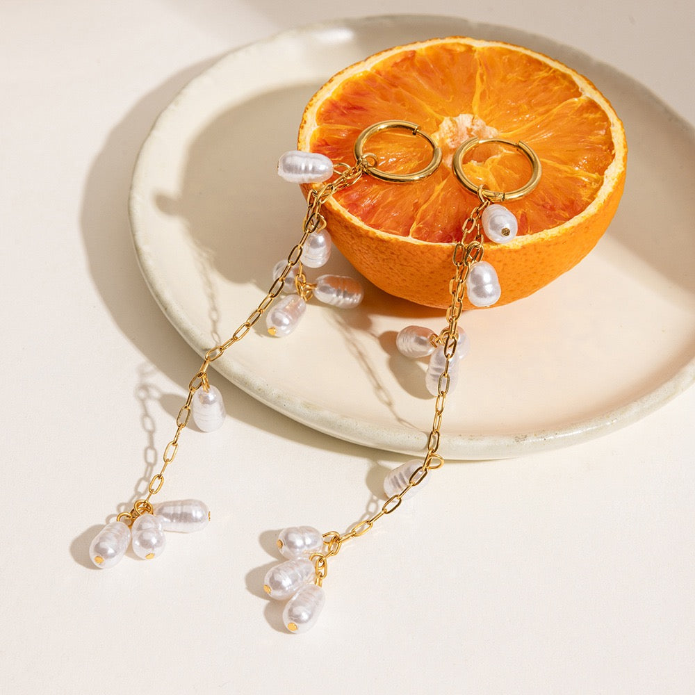 Swirl shell earrings